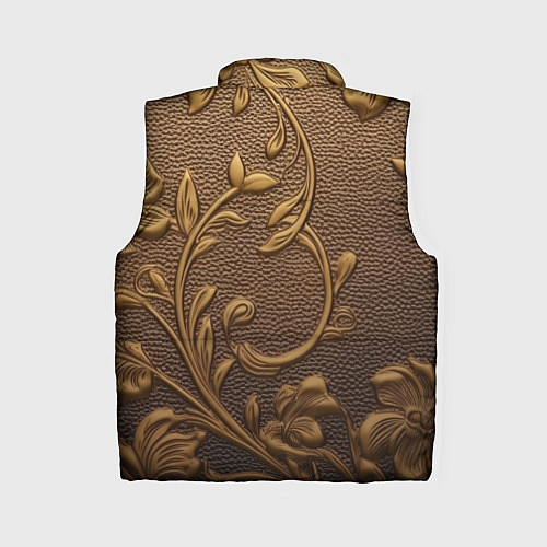 Женский жилет Золотые объемные узоры абстракт / 3D-Красный – фото 2