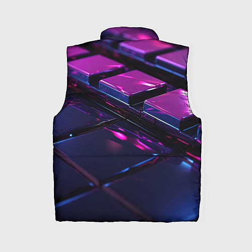 Женский жилет Фиолетовые плитики абстракция / 3D-Красный – фото 2