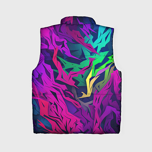 Женский жилет Кривые яркие геометрические фигуры / 3D-Светло-серый – фото 2
