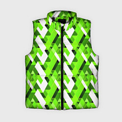 Женский жилет Зелёные и белые фигуры