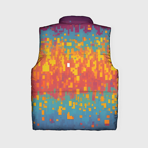 Женский жилет Разноцветные пиксели / 3D-Черный – фото 2