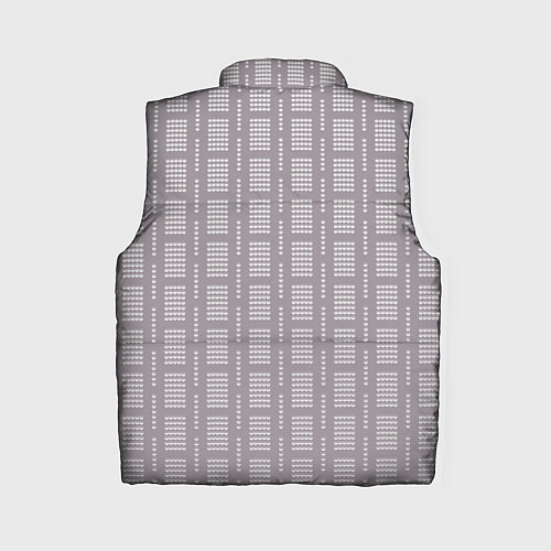 Женский жилет Тёплый серый паттерн кружочки / 3D-Светло-серый – фото 2