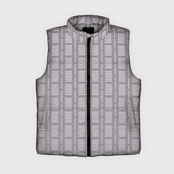 Женский жилет Тёплый серый паттерн кружочки, цвет: 3D-светло-серый