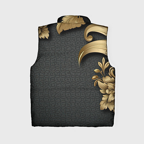 Женский жилет Золотой герб России и объемные узоры / 3D-Черный – фото 2