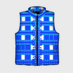 Женский жилет Синие и белые квадраты