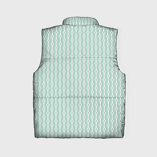 Женский жилет Белый узор на бледно-зелёном / 3D-Светло-серый – фото 2