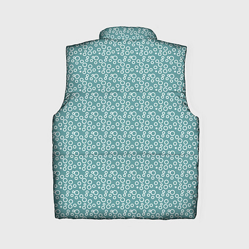 Женский жилет Серо-зелёный паттерн кружочки / 3D-Светло-серый – фото 2
