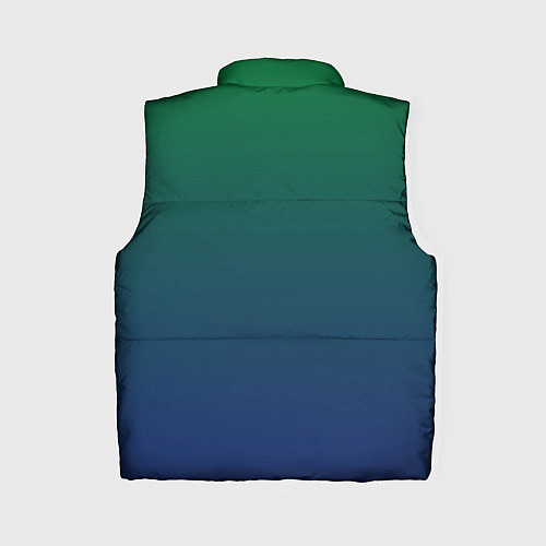 Женский жилет Темно-зеленый и синий градиент / 3D-Черный – фото 2