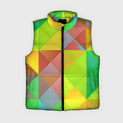 Женский жилет Разноцветные фигуры, цвет: 3D-светло-серый