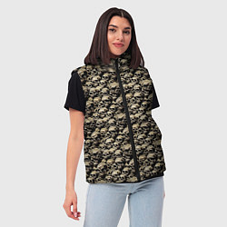 Женский жилет Грязные черепа, цвет: 3D-красный — фото 2