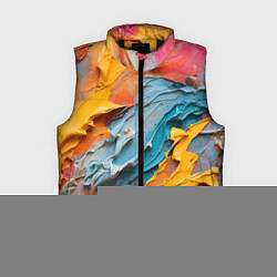 Женский жилет Абстрактная живопись акрилом