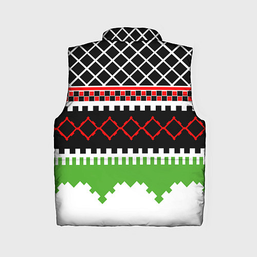 Женский жилет Узор из разноцветных фигур / 3D-Светло-серый – фото 2