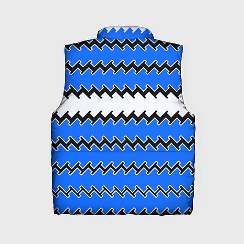 Женский жилет Синие и белые полосы / 3D-Красный – фото 2