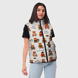 Женский жилет Мишки-пацаны из СССР, цвет: 3D-светло-серый — фото 2