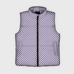 Женский жилет Светло-сиреневый паттерн маленькие звёздочки