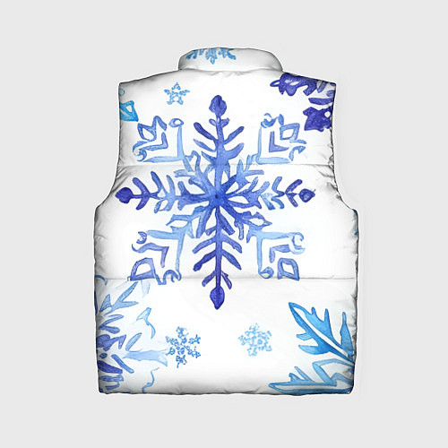 Женский жилет Снежинки падают / 3D-Черный – фото 2