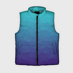Женский жилет Графический эффект на бирюзово-синего градиенте