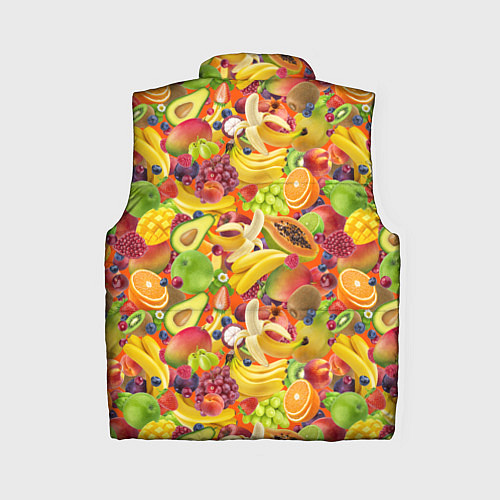 Женский жилет Экзотические фрукты и ягоды / 3D-Светло-серый – фото 2