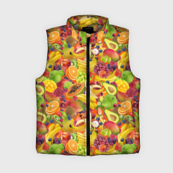 Женский жилет Экзотические фрукты и ягоды