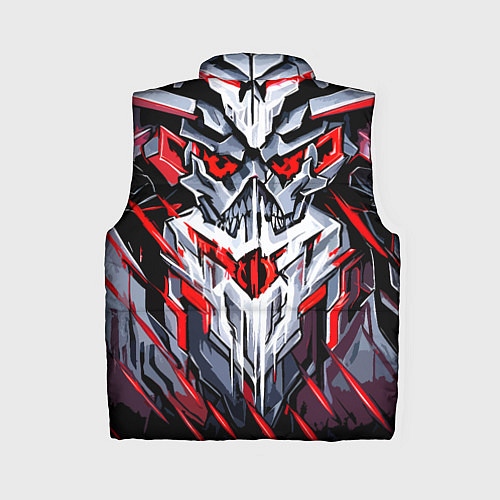 Женский жилет Улыбающийся череп красный / 3D-Черный – фото 2