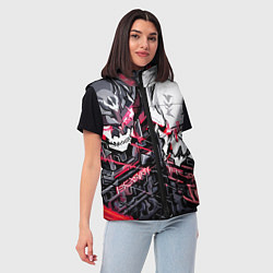 Женский жилет Два черепа и красные полосы, цвет: 3D-светло-серый — фото 2
