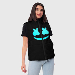 Женский жилет Маршмеллоу голубое лого, цвет: 3D-красный — фото 2