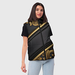 Женский жилет Лепнина объемные узоры золотые, цвет: 3D-светло-серый — фото 2