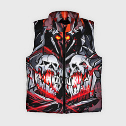 Женский жилет Красные адские черепа