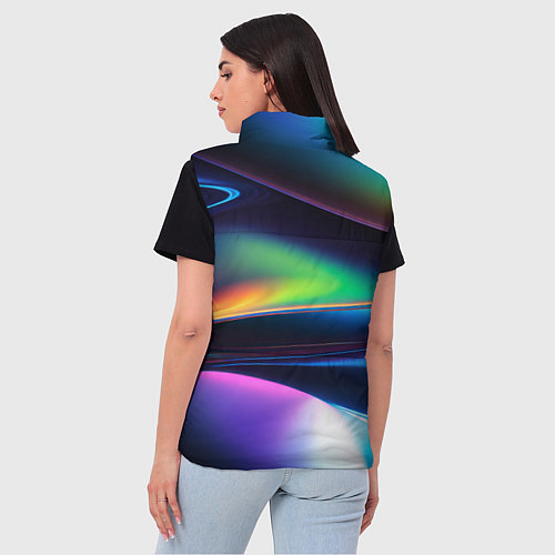 Женский жилет Голографический материал / 3D-Светло-серый – фото 4