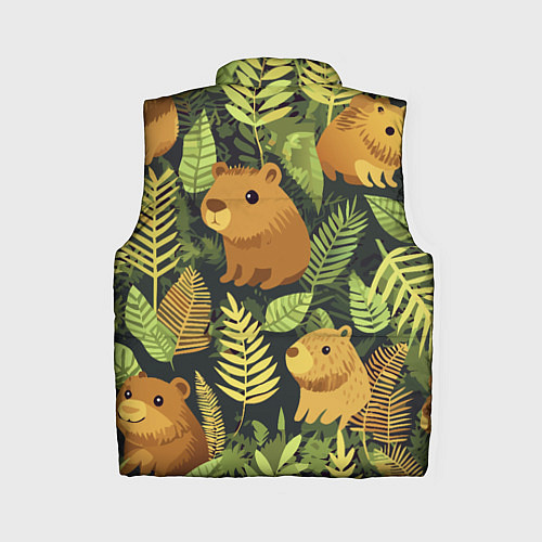 Женский жилет Капибары - лесной маскировочный камуфляж / 3D-Черный – фото 2
