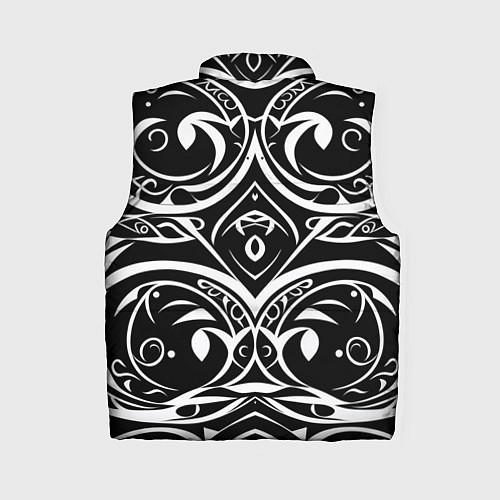 Женский жилет Белое на чёрном / 3D-Черный – фото 2