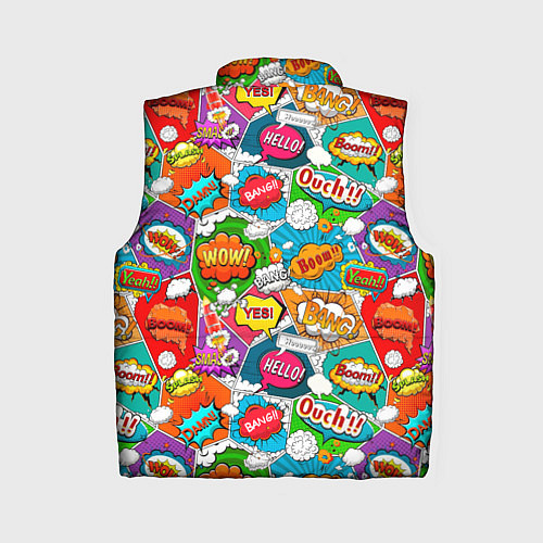 Женский жилет Bang Boom Ouch pop art pattern / 3D-Красный – фото 2