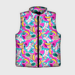 Женский жилет Летний танец единорога, цвет: 3D-светло-серый