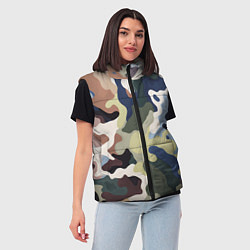 Женский жилет Камуфляж милитари, цвет: 3D-красный — фото 2