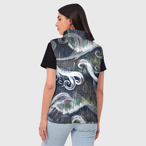 Женский жилет Черная пурга / 3D-Красный – фото 4