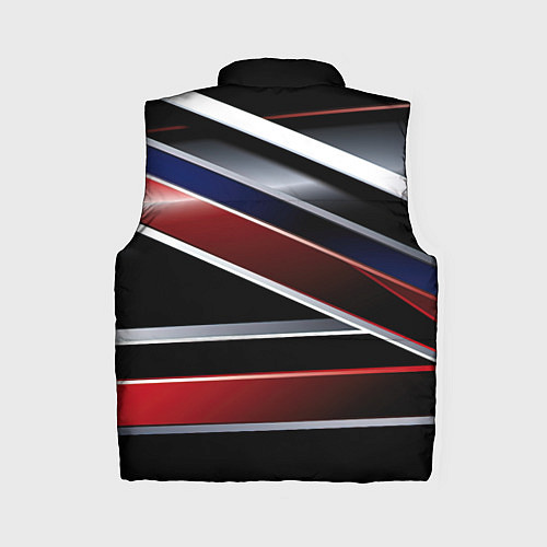 Женский жилет Белые черные красные полосы / 3D-Светло-серый – фото 2