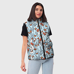 Женский жилет Стадо гусей серо-голубых, цвет: 3D-красный — фото 2