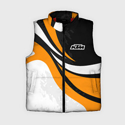 Женский жилет КТМ - оранжевые вставки, цвет: 3D-красный