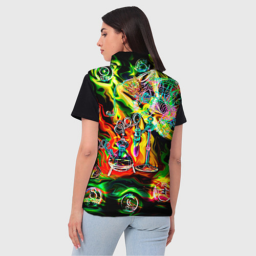 Женский жилет Хамелеон и стихии / 3D-Красный – фото 4