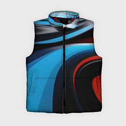 Женский жилет Черные и синии волны спортивный стиль