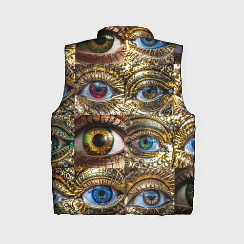 Женский жилет Металлические глаза в стиле стимпанк / 3D-Черный – фото 2