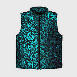 Женский жилет Чёрно-бирюзовый абстракция