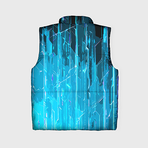Женский жилет Белые линии на синем фоне / 3D-Черный – фото 2
