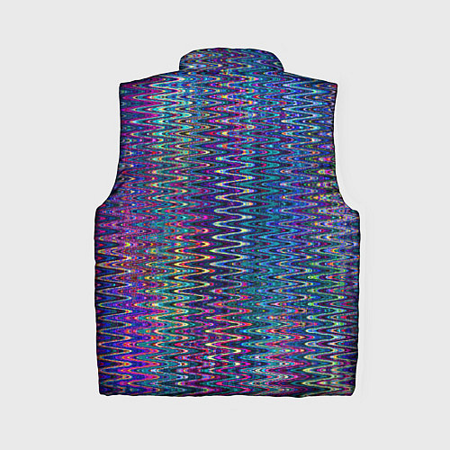 Женский жилет Большой волнистый зигзаг разноцветный / 3D-Черный – фото 2