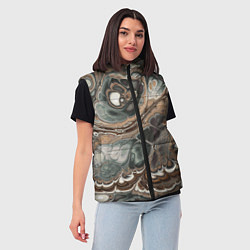 Женский жилет Абстрактный разноцветный узор, цвет: 3D-светло-серый — фото 2