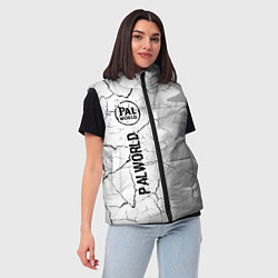 Женский жилет Palworld glitch на светлом фоне по-вертикали, цвет: 3D-черный — фото 2