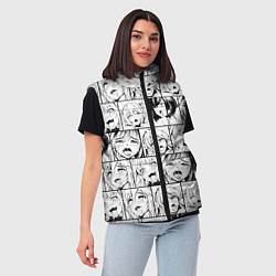 Женский жилет Ahegao pattern, цвет: 3D-красный — фото 2