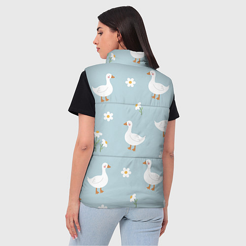 Женский жилет Гусиный узор / 3D-Красный – фото 4