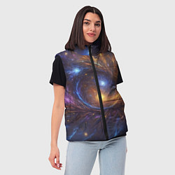 Женский жилет Открытая манипура чакра - космическая, цвет: 3D-светло-серый — фото 2