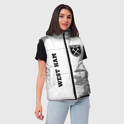 Женский жилет West Ham sport на светлом фоне вертикально, цвет: 3D-черный — фото 2